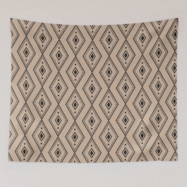 Item preview, Aztec polygone minimal pattern design beige  designed and sold by vianahline.