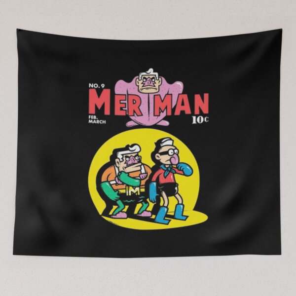 Item preview, Mer man cartoon illustration designed and sold by Sovik Goswami.