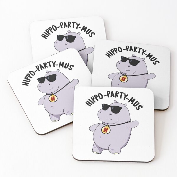 Item preview, Hippo-party-mus Funny Hippo Puns  designed and sold by punnybone.
