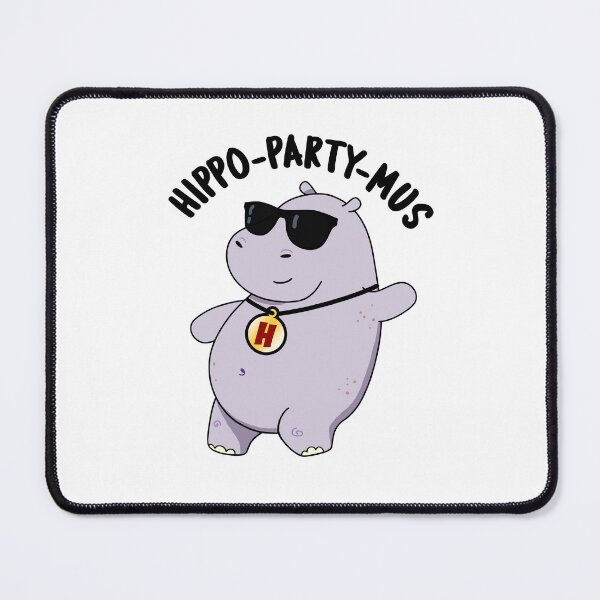 Item preview, Hippo-party-mus Funny Hippo Puns designed and sold by punnybone.