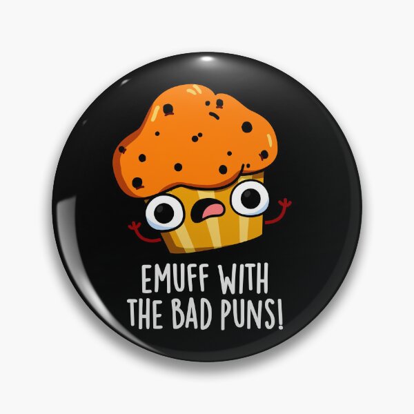 Item preview, Emuff With The Bad Puns Muffin Puns (Dark BG) designed and sold by punnybone.