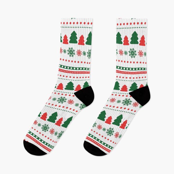 Item preview, Green Red and white ugly christmas sweater seamless pattern designed and sold by reka88.