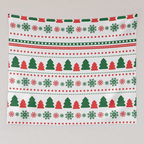 Item preview, Green Red and white ugly christmas sweater seamless pattern designed and sold by reka88.