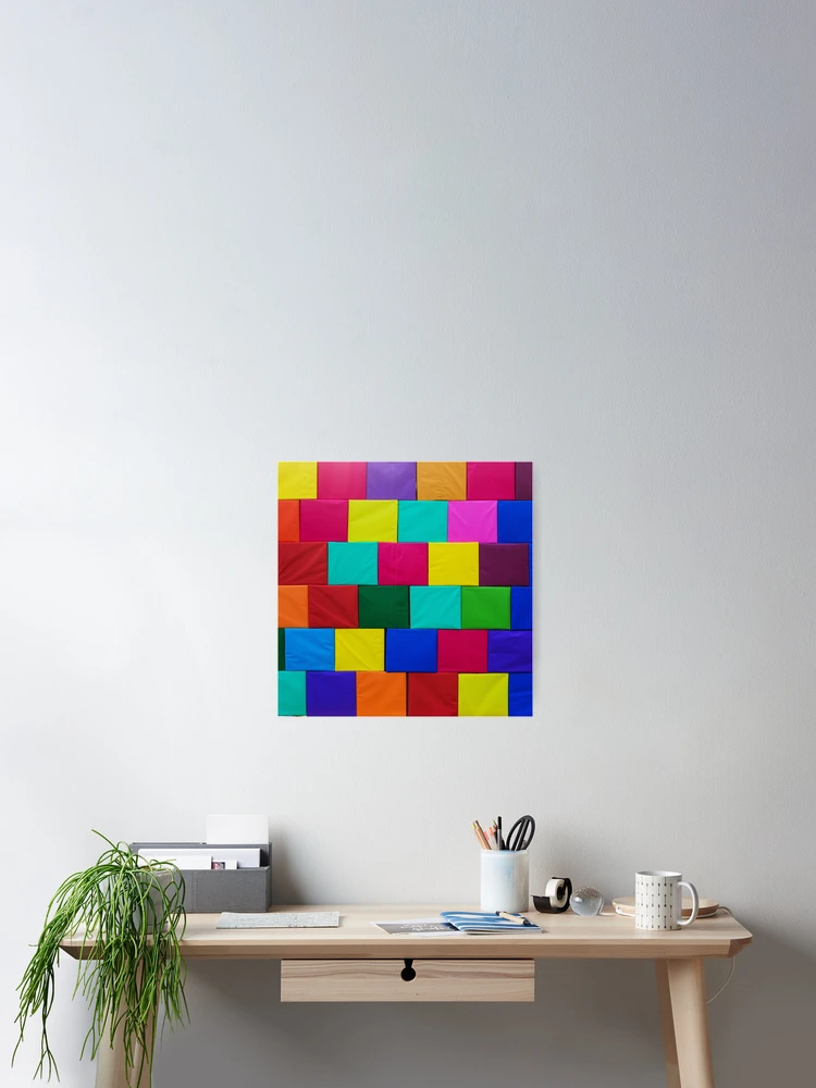 Thumbnail 2 of 3, Poster,  Colorful Seamless Block Pattern  designed and sold by Gamicnum.