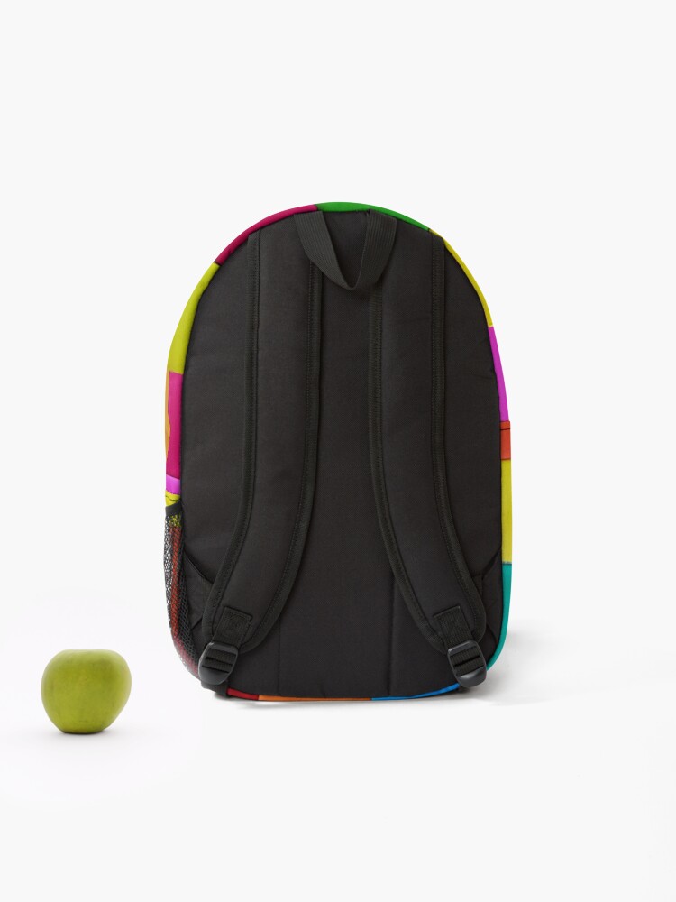 Thumbnail 2 of 3, Backpack, Colorful Seamless Block Pattern designed and sold by Gamicnum.