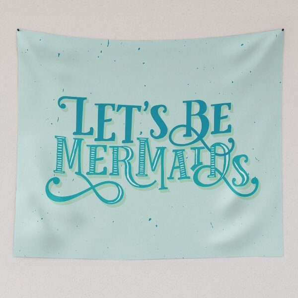 Item preview, Let's Be Mermaids Typography - GREEN designed and sold by Kit Cronk.