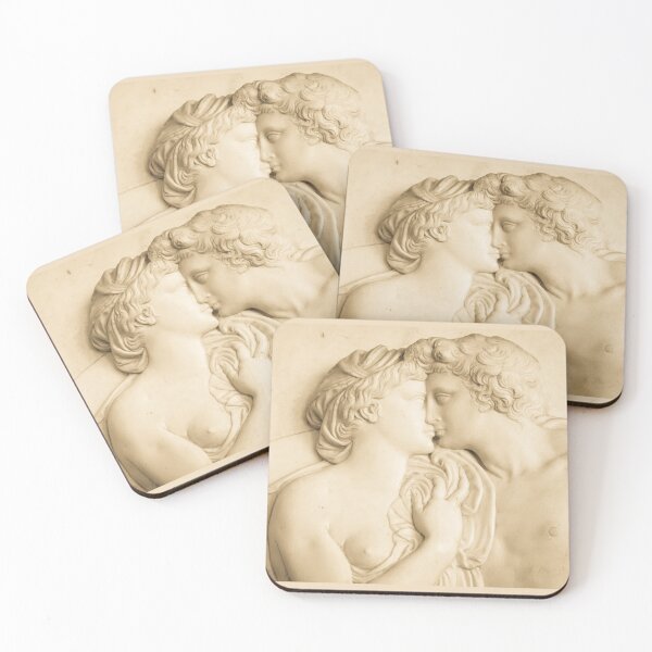 Item preview, Ancient sculpture with kissing couple, Florence - Italy designed and sold by Paolo Modena Photography    -   Fine Italian Art.