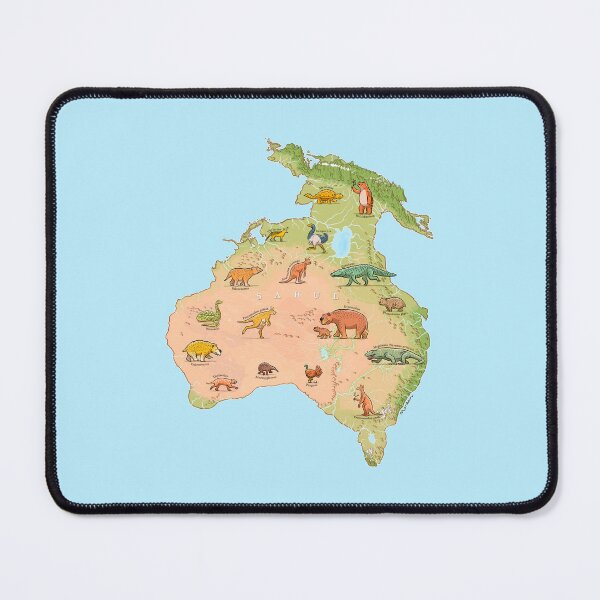 Item preview, Prehistoric megafauna map of Australia designed and sold by Richard Morden.