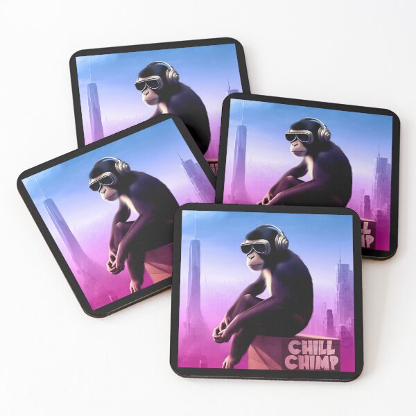 Item preview, Vaporwave Chill Chimp designed and sold by SableSyndciate.