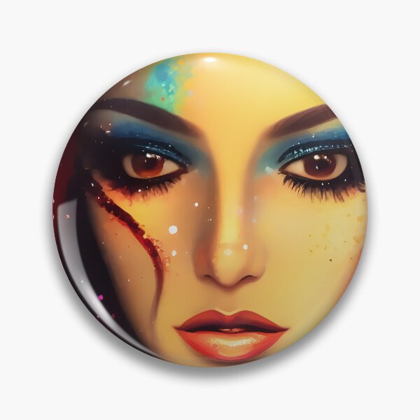 Item preview, Girl with a wound on her face abstract designed and sold by Stratomi.