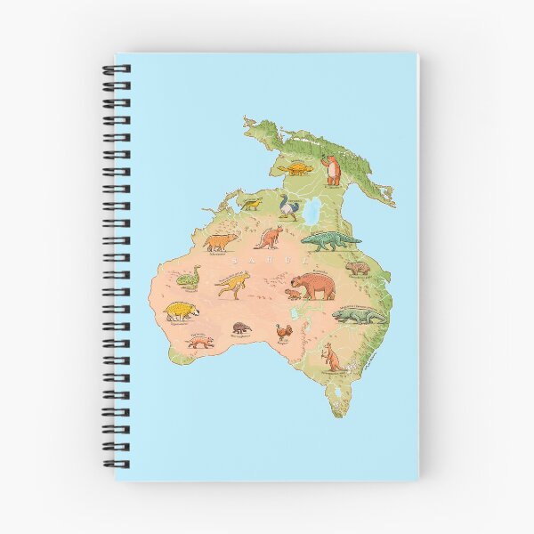 Item preview, Prehistoric megafauna map of Australia designed and sold by Richard Morden.