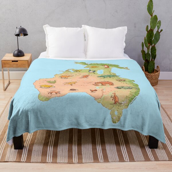 Item preview, Prehistoric megafauna map of Australia designed and sold by Richard Morden.