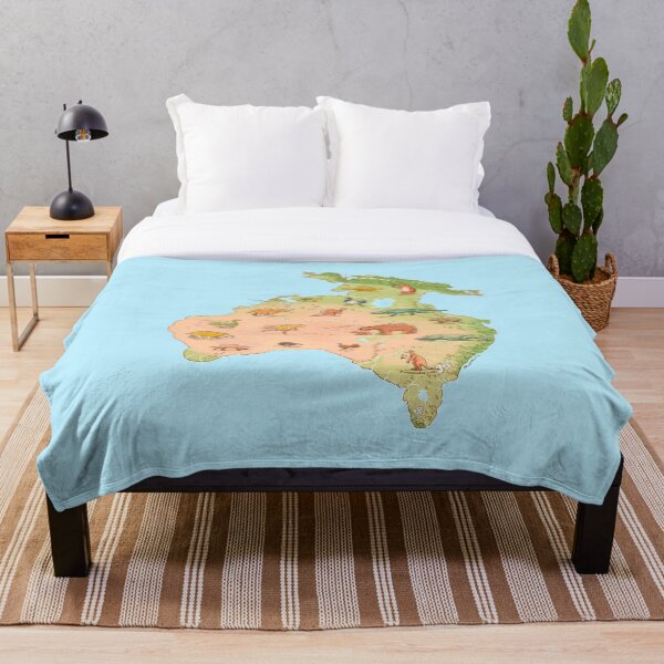 Item preview, Prehistoric megafauna map of Australia designed and sold by Richard Morden.