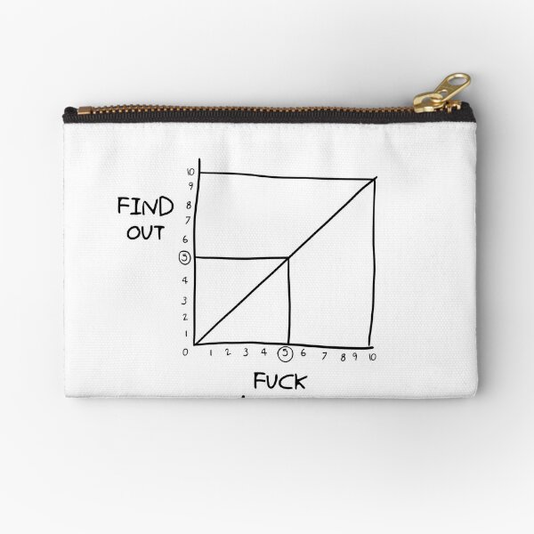 Fuck Around and Find Out Graph Chart  Zipper Pouch for Sale by