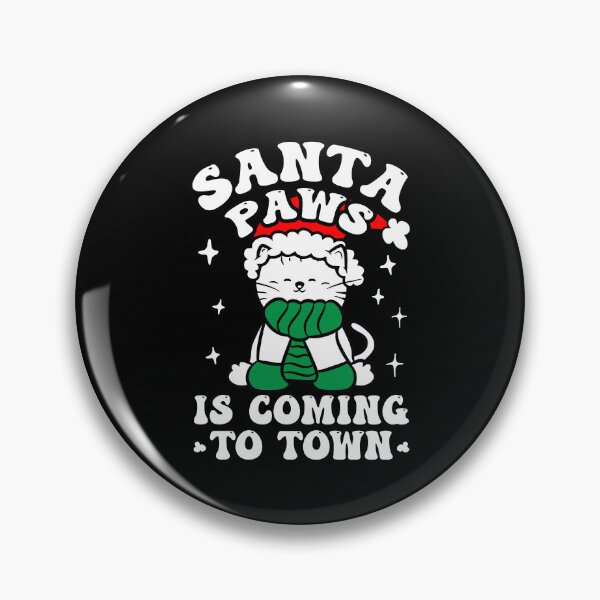 Item preview, Santa Paws is coming to town Christmas Cat Kitten Lover designed and sold by Designer-Girl.