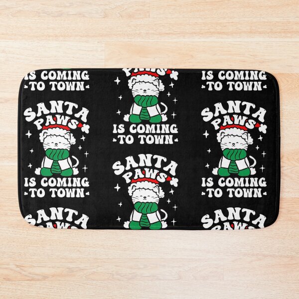 Item preview, Santa Paws is coming to town Christmas Cat Kitten Lover designed and sold by Designer-Girl.