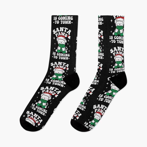 Item preview, Santa Paws is coming to town Christmas Cat Kitten Lover designed and sold by Designer-Girl.