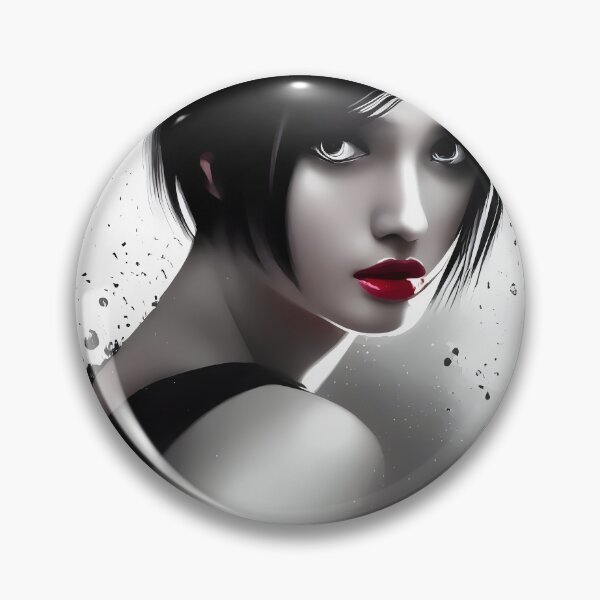 Item preview, Girl in black with red lipstick abstract designed and sold by Stratomi.