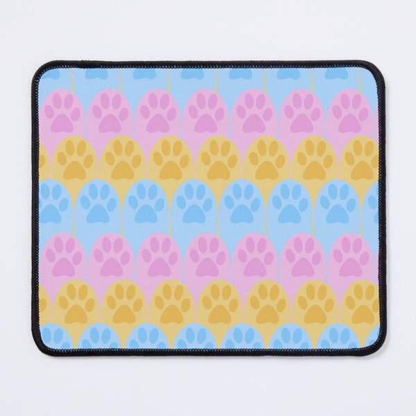 Item preview, Pastel Paw Print Pink Purple Yellow Blue Seamless Repetitive Pattern Cute designed and sold by marie-inks.