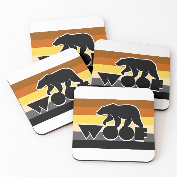 Item preview, WOOFZ® Black Bear Silhouette Woof Pride Gay Flag designed and sold by woofz.
