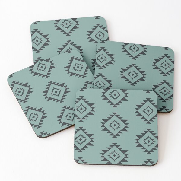 Item preview, Aztec polygone minimal pattern design pastel green designed and sold by vianahline.