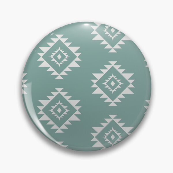Item preview, Aztec polygone minimal pattern design pastel green and white designed and sold by vianahline.