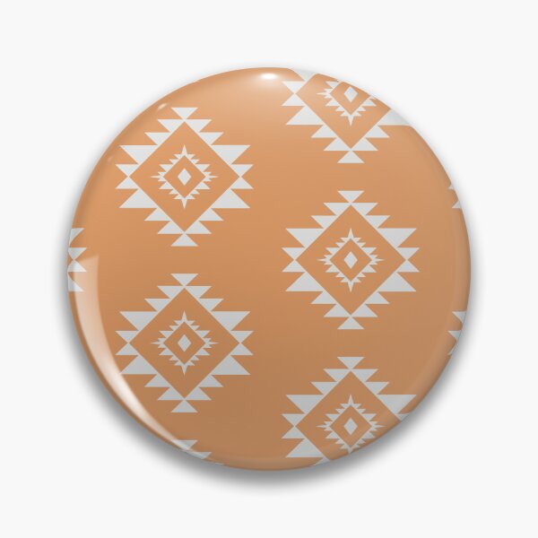 Item preview, Aztec polygone minimal pattern design retro orange and white designed and sold by vianahline.