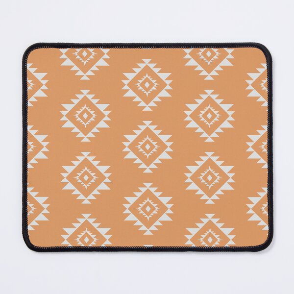 Item preview, Aztec polygone minimal pattern design retro orange and white designed and sold by vianahline.