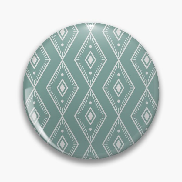 Item preview, Aztec polygone minimal pattern design pastel green and white designed and sold by vianahline.