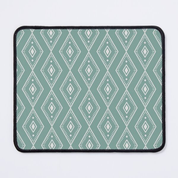 Item preview, Aztec polygone minimal pattern design pastel green and white designed and sold by vianahline.