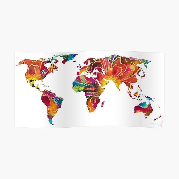 "World Map" Poster for Sale by mistysknight Redbubble
