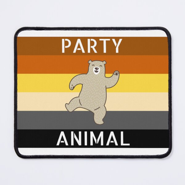 Item preview, WOOFZ® Party Animal Bear Dancing Gay Pride Flag designed and sold by woofz.