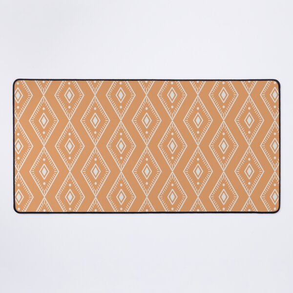 Item preview, Aztec polygone minimal pattern design retro orange and white designed and sold by vianahline.