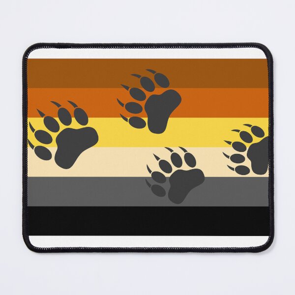 Item preview, WOOFZ® Bear Paws Claws over Gay Pride Flag designed and sold by woofz.