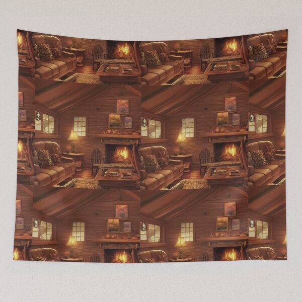Item preview, Warm Fall Interior | Warm Cabin designed and sold by LenaKiagia.