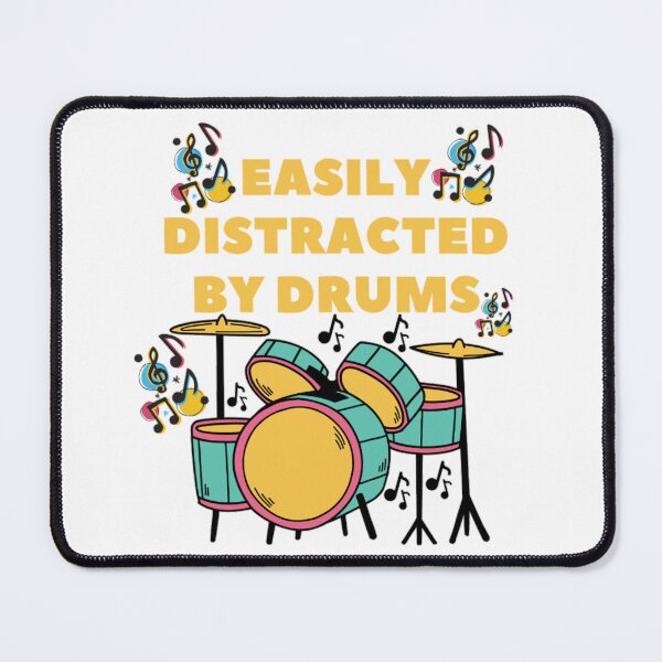 Item preview, Easily distracted by drums - Funny drummer_drummer quote designed and sold by Douniaya.