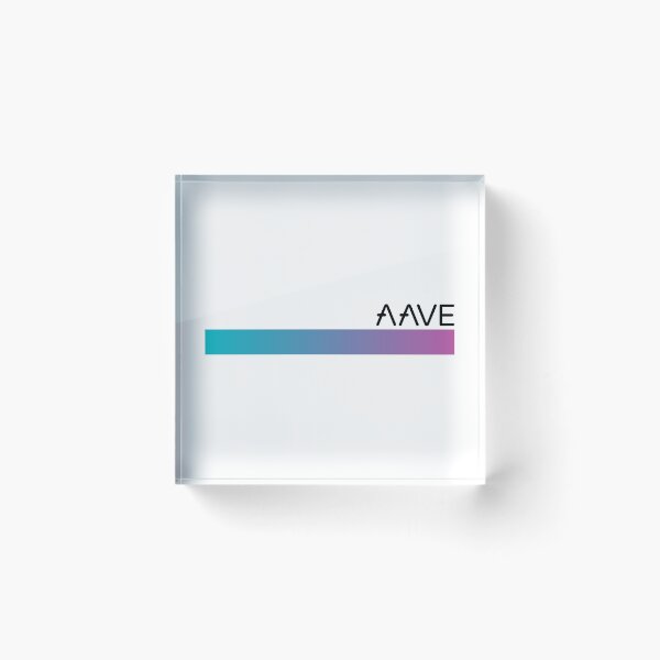 Item preview, Aave AAVE Crypto Altcoin - Clean Design with a Gradient Line in Brand Colours designed and sold by CryptoMoods.