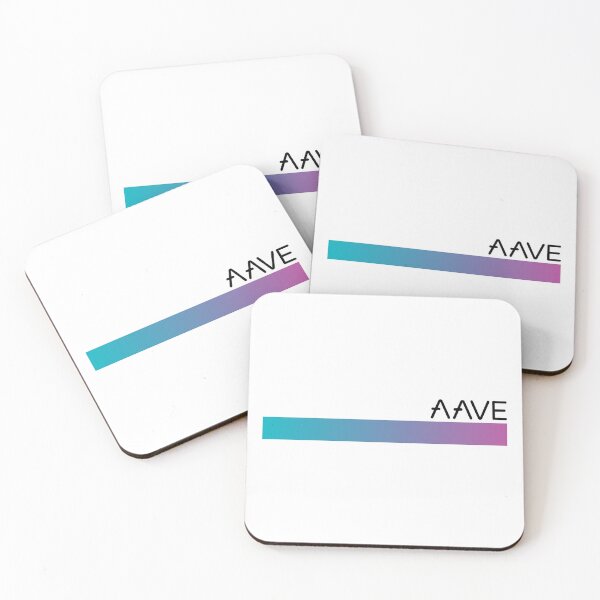 Item preview, Aave AAVE Crypto Altcoin - Clean Design with a Gradient Line in Brand Colours designed and sold by CryptoMoods.