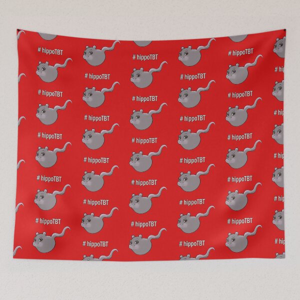 Item preview, Funny Hippo #TBT designed and sold by Hippogal.