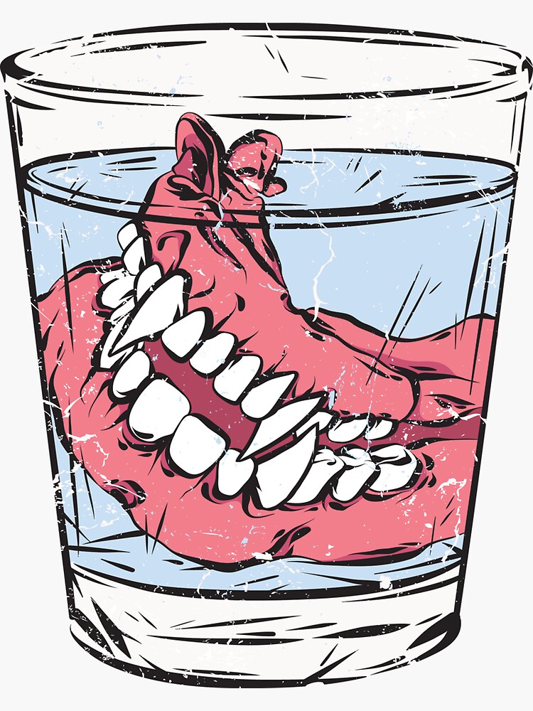 Thumbnail 3 of 3, Sticker, Old Vampire's Denture designed and sold by Chuvardina.
