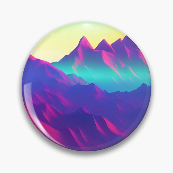 Artikelvorschau, Synthwave-Berge entworfen und verkauft von f-design.