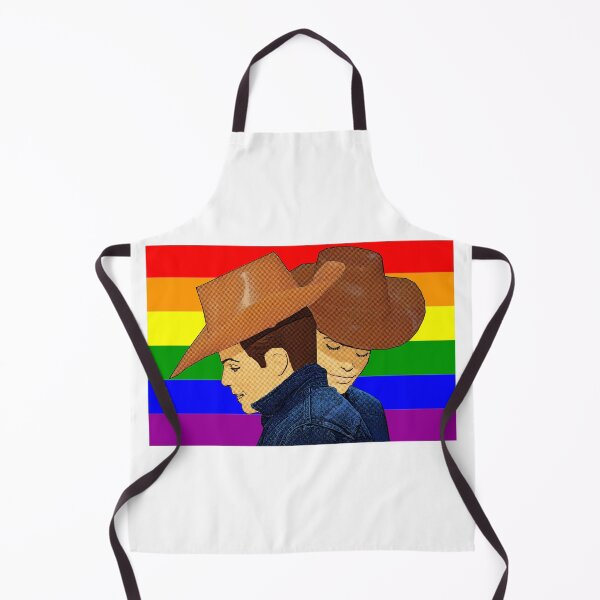 Artikelvorschau, Brokeback Mountain, Gay Art mit Regenbogenfahnenhintergrund. Coole queere Kunst (LGBTQ) entworfen und verkauft von loveplasticpam.