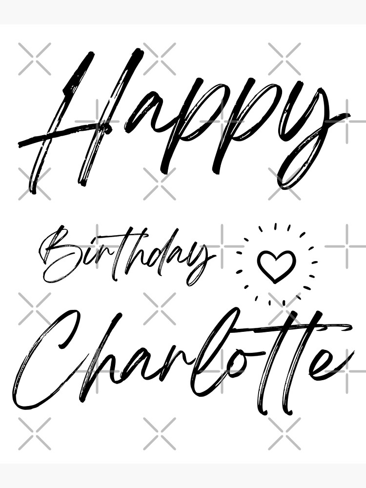 Discover Happy Birthday charlotte Canvas