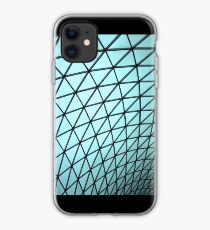 Architectural curve line structure cadet blue iPhone Case