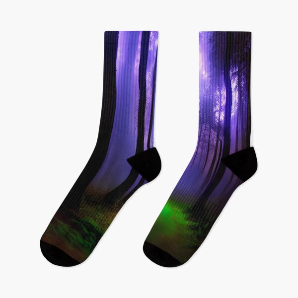 Item preview, dark forest with colorful lights designed and sold by f-design.