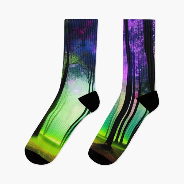 Item preview, forest with colorful lights designed and sold by f-design.