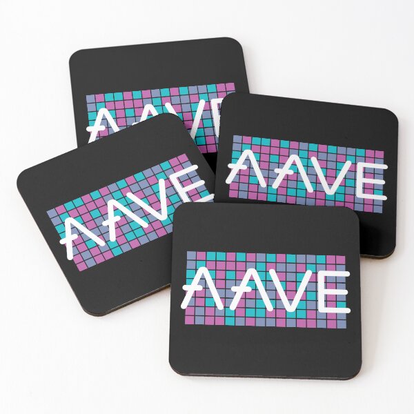 Item preview, Aave AAVE Crypto Altcoin - Colourful Square Mosaic designed and sold by CryptoMoods.