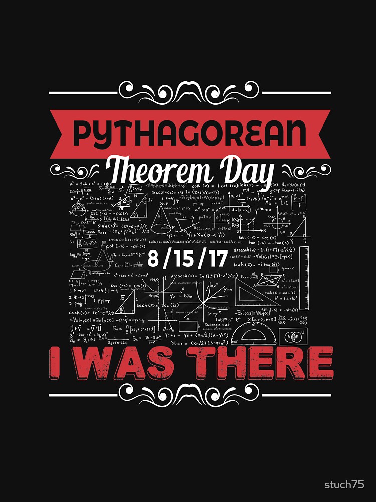 Thumbnail 7 of 7, Essential T-Shirt, Pythagorean Theorem Day 8/15/2017 I Was There designed and sold by stuch75.