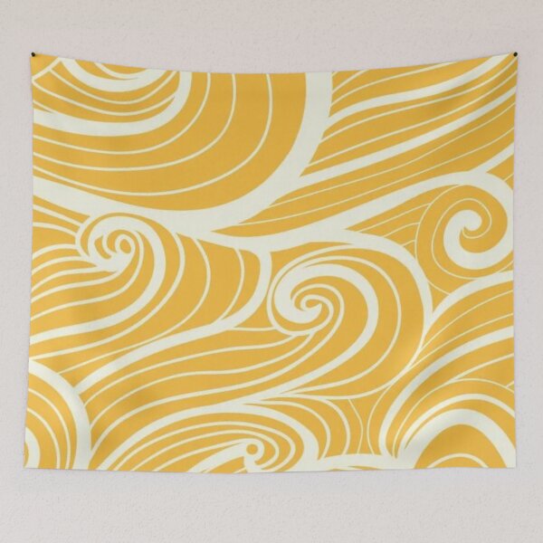 Item preview, Yellow waves pattern designed and sold by garimag.