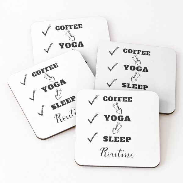 Item preview, Coffe yoga sleep, repeat designe designed and sold by SenhajiWorld.